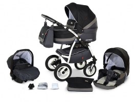 Bērnu rati  Verdi Optima 3 in1 Pelēka-melna
